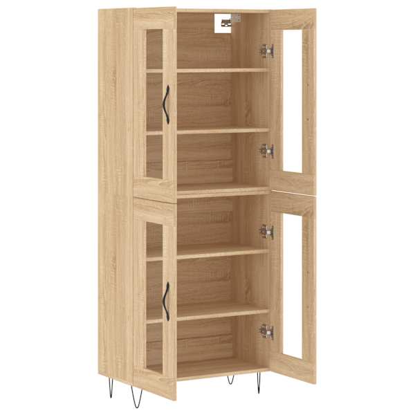 Kõrge kapp, Sonoma tamm, 69,5 × 34 × 180 cm, tehispuit