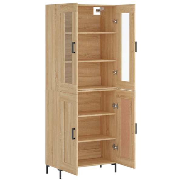 Kõrge kapp, Sonoma tamm, 69,5 × 34 × 180 cm, tehispuit