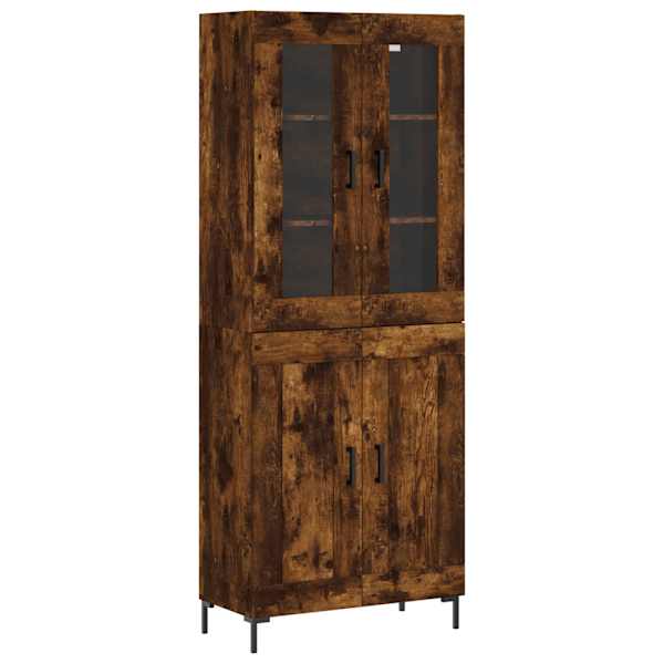 Kõrge kapp, suitsutatud tamm, 69,5 × 34 × 180 cm, tehispuit