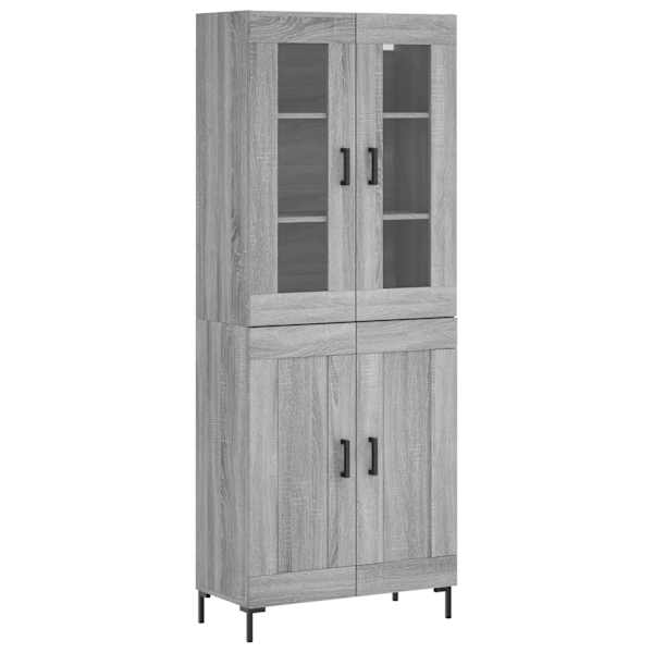 Kõrge kapp, hall Sonoma tamm, 69,5 × 34 × 180 cm, tehispuit