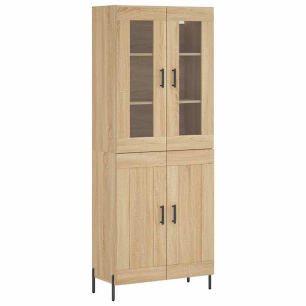 Kõrge kapp, Sonoma tamm, 69,5 × 34 × 180 cm, tehispuit