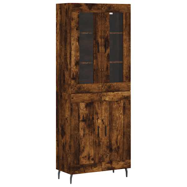 Kõrge kapp, suitsutatud tamm, 69,5 × 34 × 180 cm, tehispuit