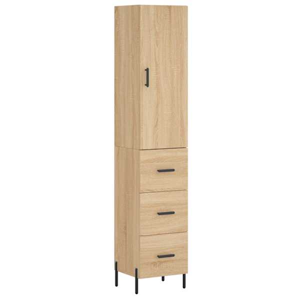 Kõrge kapp, Sonoma tamm, 34,5 × 34 × 180 cm, tehispuit
