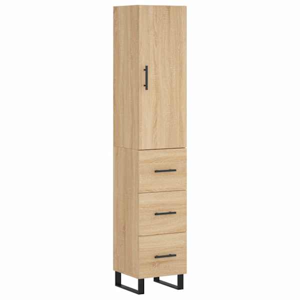 Kõrge kapp, Sonoma tamm, 34,5 × 34 × 180 cm, tehispuit