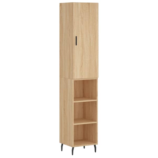 Kõrge kapp, Sonoma tamm, 34,5 × 34 × 180 cm, tehispuit