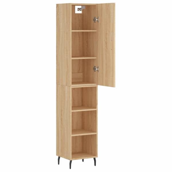 Kõrge kapp, Sonoma tamm, 34,5 × 34 × 180 cm, tehispuit