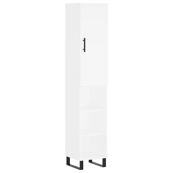 Kõrge kapp, valge , 34,5 × 34 × 180 cm, tehispuit