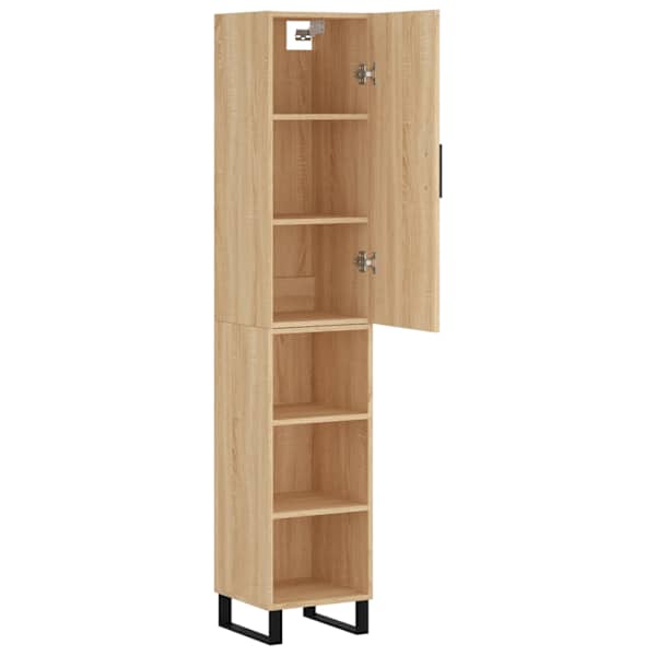 Kõrge kapp, Sonoma tamm, 34,5 × 34 × 180 cm, tehispuit