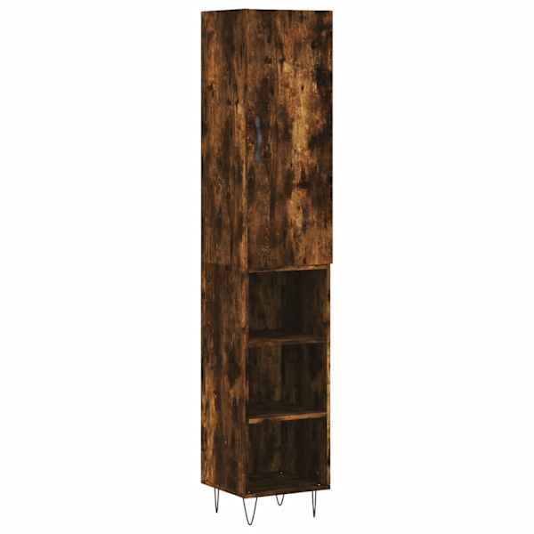 Kõrge kapp, suitsutatud tamm, 34,5 × 34 × 180 cm, tehispuit