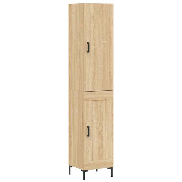 Kõrge kapp, Sonoma tamm, 34,5 × 34 × 180 cm, tehispuit