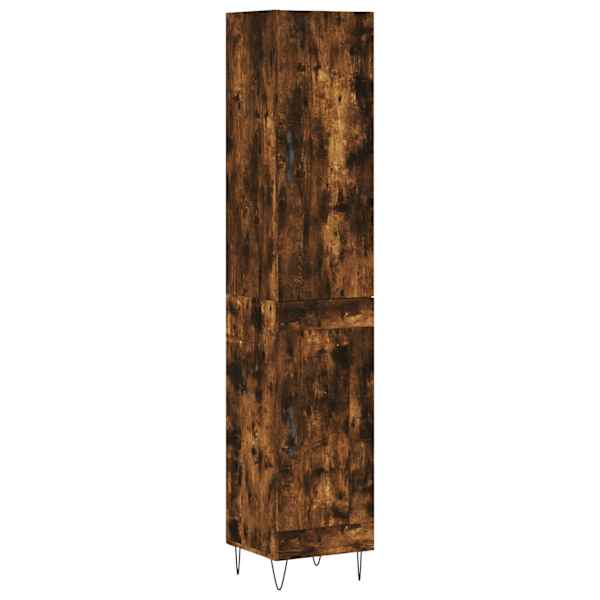 Kõrge kapp, suitsutatud tamm, 34,5 × 34 × 180 cm, tehispuit
