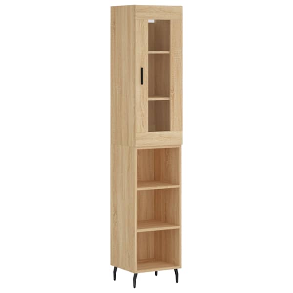 Kõrge kapp, Sonoma tamm, 34,5 × 34 × 180 cm, tehispuit