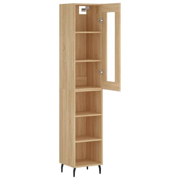 Kõrge kapp, Sonoma tamm, 34,5 × 34 × 180 cm, tehispuit