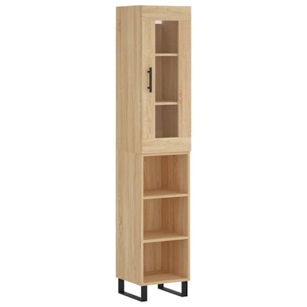 Kõrge kapp, Sonoma tamm, 34,5 × 34 × 180 cm, tehispuit
