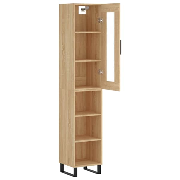 Kõrge kapp, Sonoma tamm, 34,5 × 34 × 180 cm, tehispuit