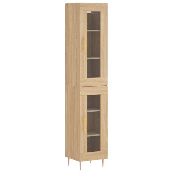 Kõrge kapp, Sonoma tamm, 34,5 × 34 × 180 cm, tehispuit