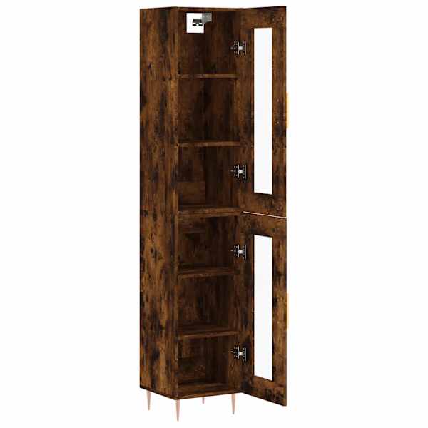 Kõrge kapp, suitsutatud tamm, 34,5 × 34 × 180 cm, tehispuit