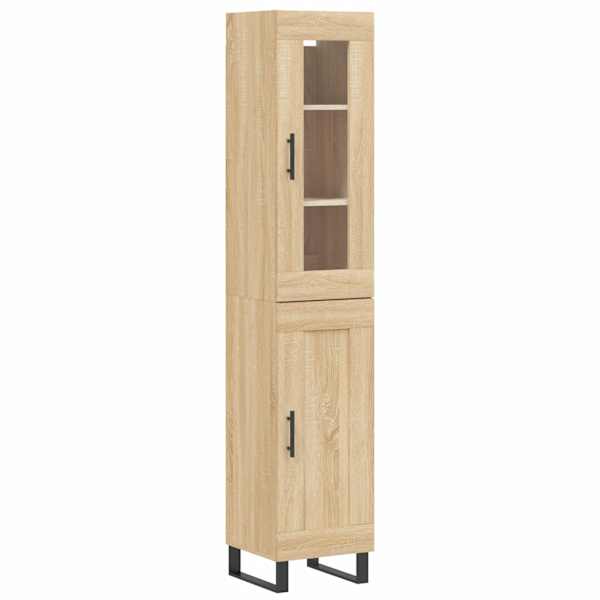 Kõrge kapp, Sonoma tamm, 34,5 × 34 × 180 cm, tehispuit