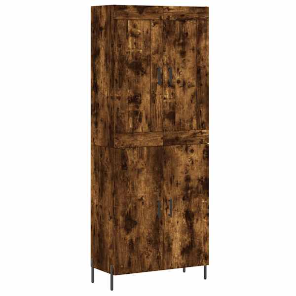Kõrge kapp, suitsutatud tamm, 69,5 × 34 × 180 cm, tehispuit