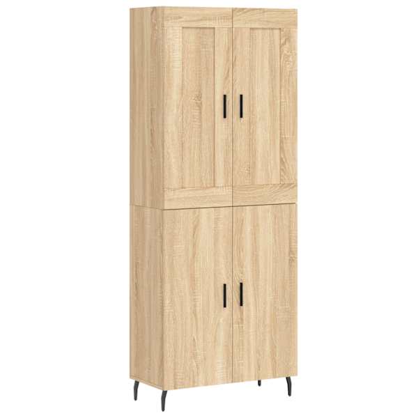 Kõrge kapp, Sonoma tamm, 69,5 × 34 × 180 cm, tehispuit