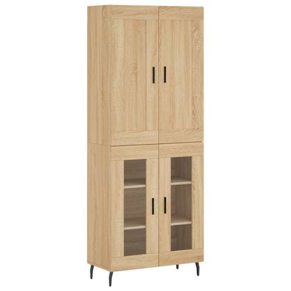 Kõrge kapp, Sonoma tamm, 69,5 × 34 × 180 cm, tehispuit