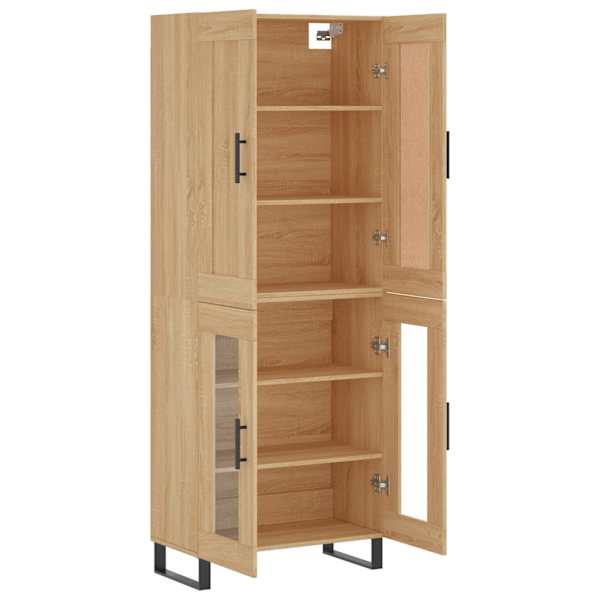 Kõrge kapp, Sonoma tamm, 69,5 × 34 × 180 cm, tehispuit