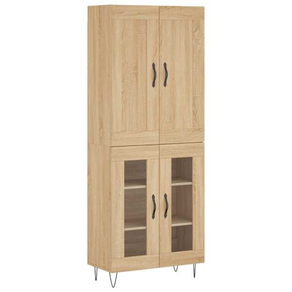Kõrge kapp, Sonoma tamm, 69,5 × 34 × 180 cm, tehispuit