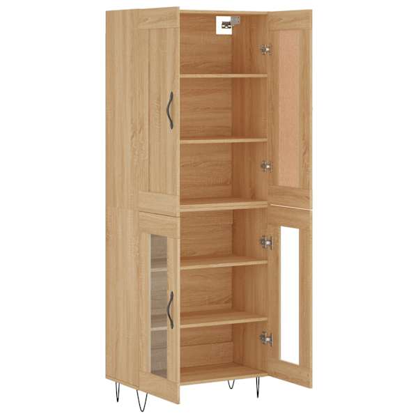 Kõrge kapp, Sonoma tamm, 69,5 × 34 × 180 cm, tehispuit