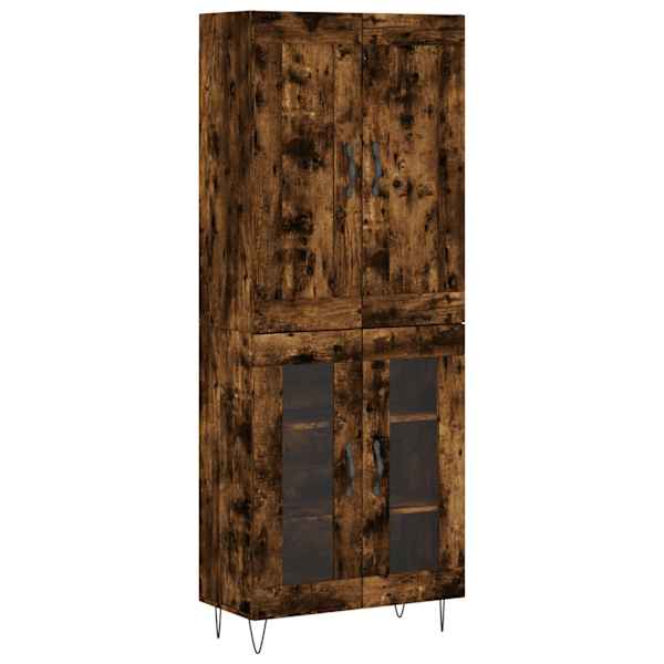 Kõrge kapp, suitsutatud tamm, 69,5 × 34 × 180 cm, tehispuit