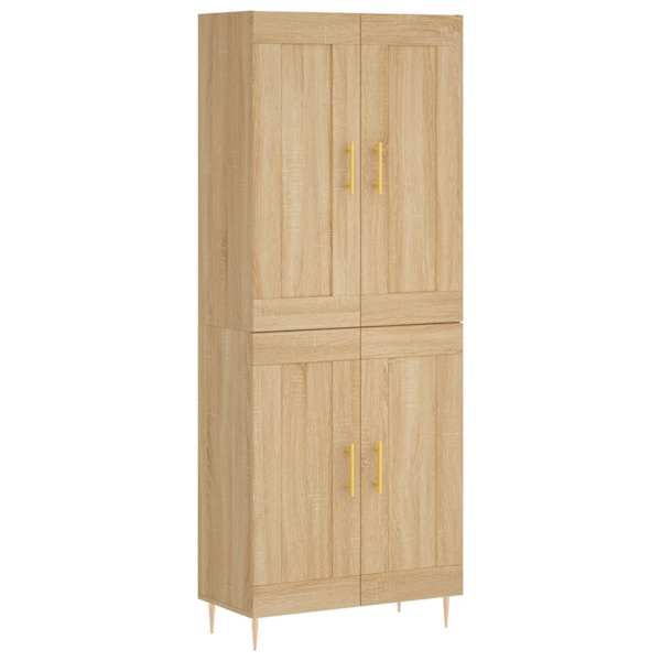 Kõrge kapp, Sonoma tamm, 69,5 × 34 × 180 cm, tehispuit