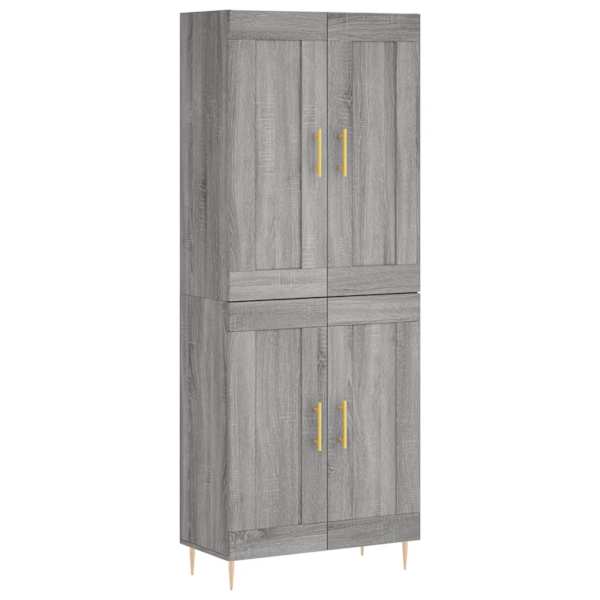 Kõrge kapp, hall Sonoma tamm, 69,5 × 34 × 180 cm, tehispuit