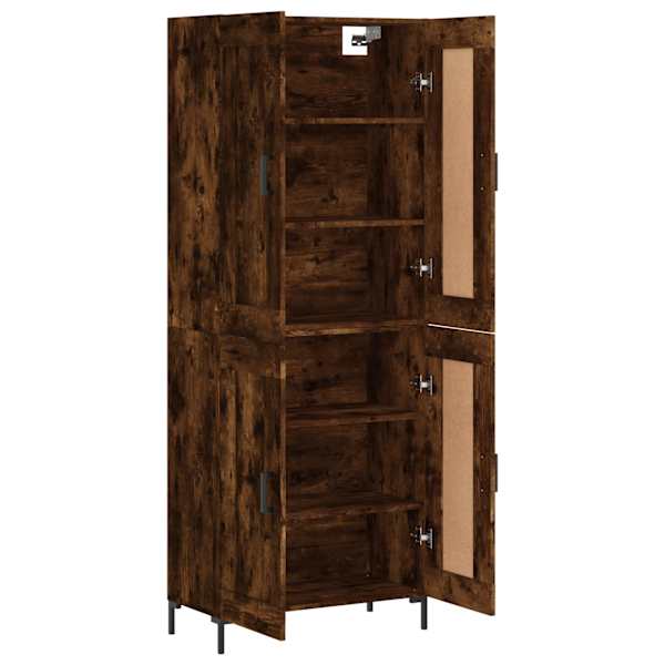 Kõrge kapp, suitsutatud tamm, 69,5 × 34 × 180 cm, tehispuit