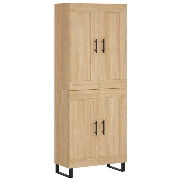 Kõrge kapp, Sonoma tamm, 69,5 × 34 × 180 cm, tehispuit