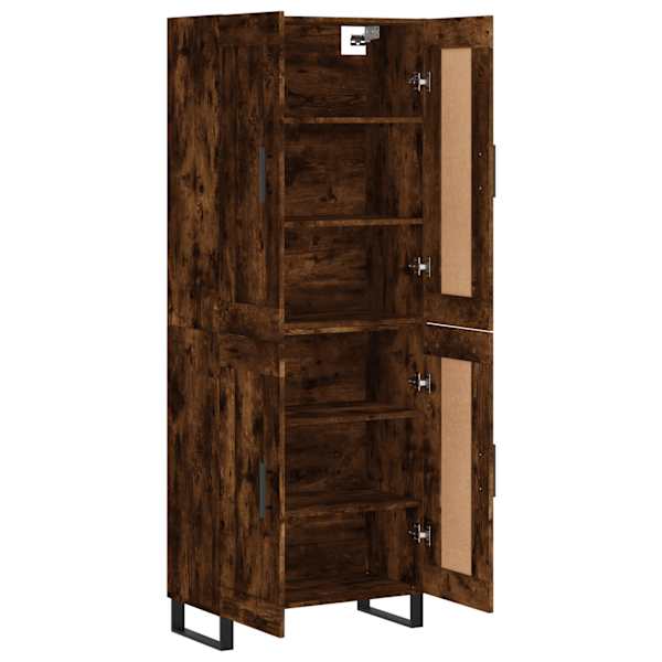 Kõrge kapp, suitsutatud tamm, 69,5 × 34 × 180 cm, tehispuit