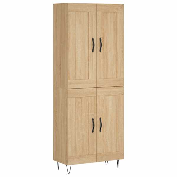 Kõrge kapp, Sonoma tamm, 69,5 × 34 × 180 cm, tehispuit