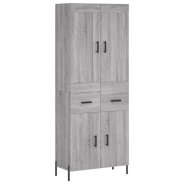 Kõrge kapp, hall Sonoma tamm, 69,5 × 34 × 180 cm, tehispuit