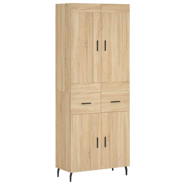 Kõrge kapp, Sonoma tamm, 69,5 × 34 × 180 cm, tehispuit