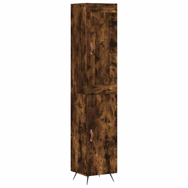 Kõrge kapp, suitsutatud tamm, 34,5 × 34 × 180 cm, tehispuit