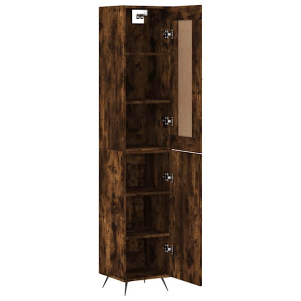 Kõrge kapp, suitsutatud tamm, 34,5 × 34 × 180 cm, tehispuit