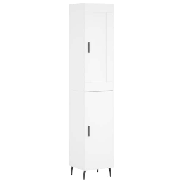 Kõrge kapp, valge , 34,5 × 34 × 180 cm, tehispuit