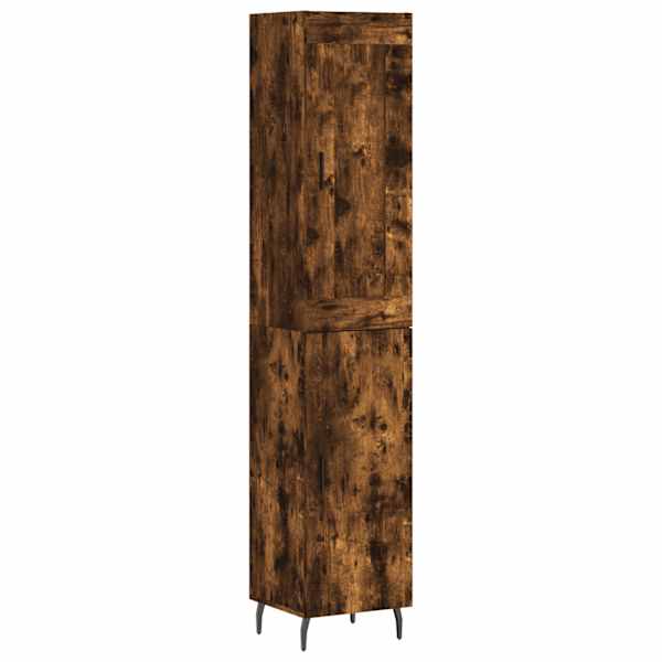 Kõrge kapp, suitsutatud tamm, 34,5 × 34 × 180 cm, tehispuit