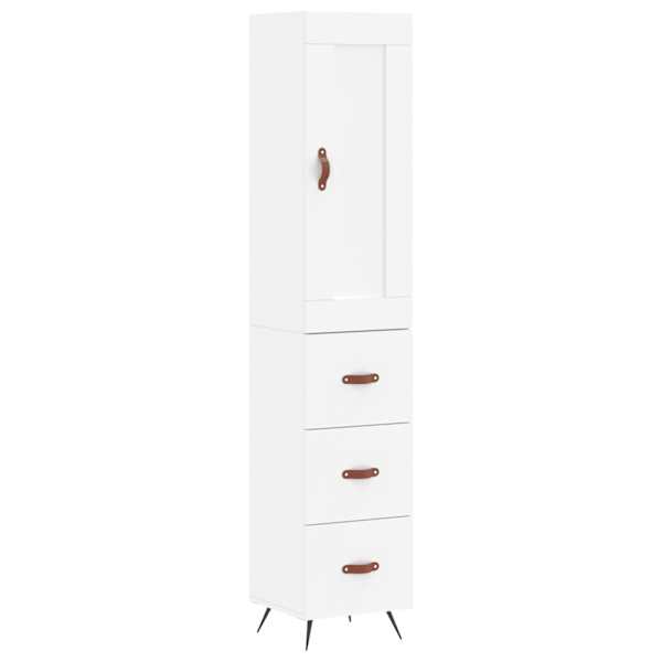 Kõrge kapp, valge , 34,5 × 34 × 180 cm, tehispuit