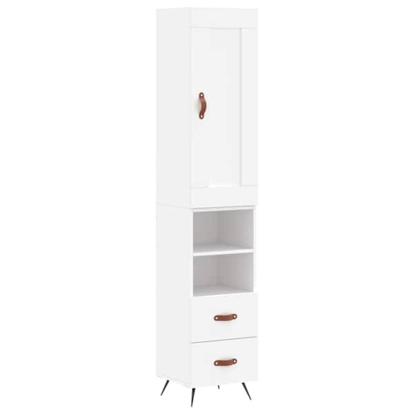 Kõrge kapp, valge , 34,5 × 34 × 180 cm, tehispuit
