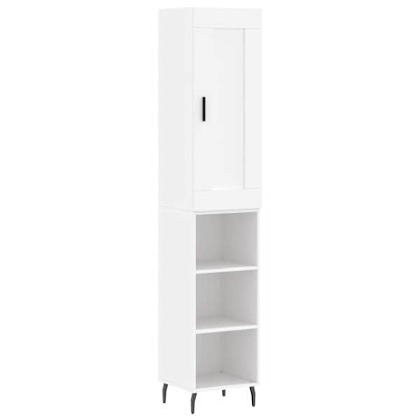 Kõrge kapp, valge , 34,5 × 34 × 180 cm, tehispuit