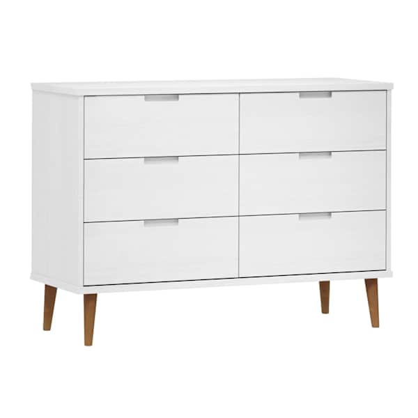 Kummut "MOLDE", valge, 113 × 40 × 80 cm, männipuit