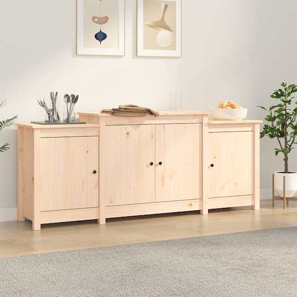 Puhvetkapp 164 × 37 × 68 cm täispuidust mänd