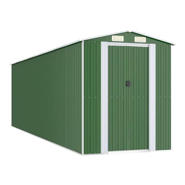 Metallist aiakuur 192 × 689 × 223 cm – roheline
