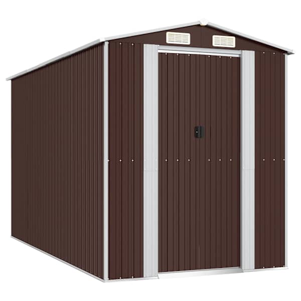 Metallist aiakuur 192 × 357 × 223 cm – tumepruun