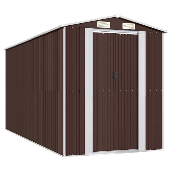 Metallist aiakuur 192 × 440 × 223 cm – tumepruun
