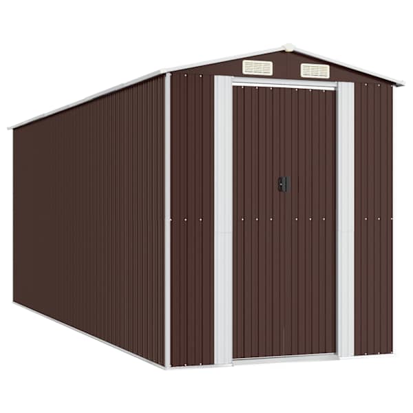 Metallist aiakuur 192 × 523 × 223 cm – tumepruun